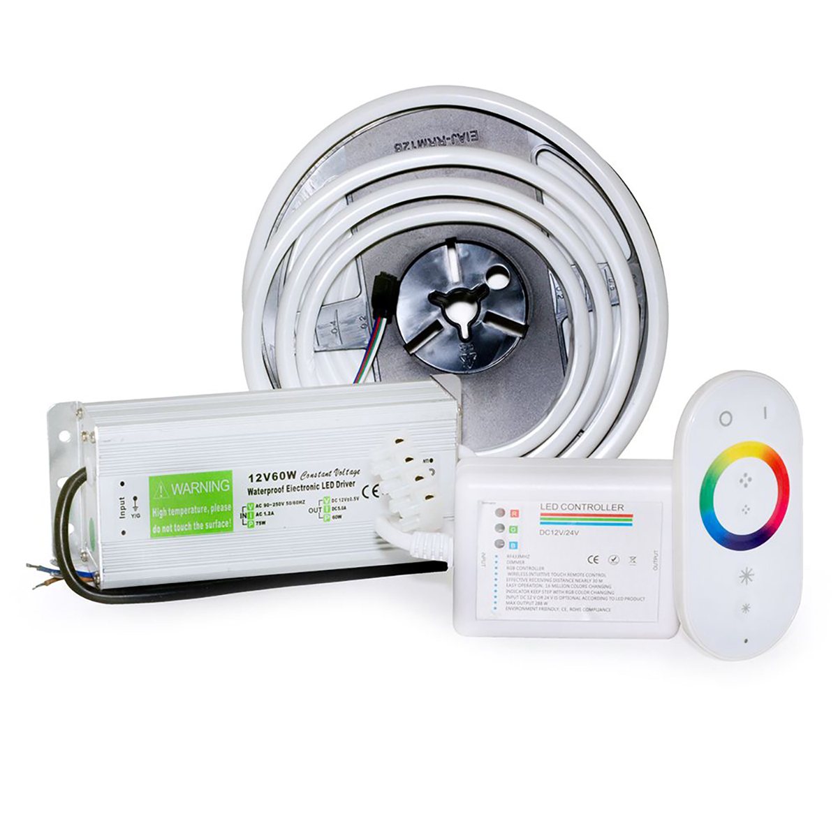 SAUFLEX LED RGB MILK SET 12 W 1M 60 LED, 5M SET SAUFLEX BÄRBART ÅNGBASTUN TÄLT