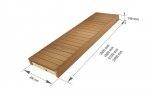 Modular elements for sauna bench PREMADE MODULE, THERMO ASPEN, 140x400x1600-2400mm