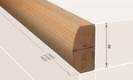 Sauna Banklatten ERLENBANKLATTE FÜR DIE VORDERSEITE SHA 42x88x2400mm ERLENBANKLATTE FÜR DIE VORDERSEITE SHA 42x88x1800-2400mm