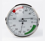 Sauna Thermo- und Hygrometer DUO SAUFLEX RUNDES THERMOMETER