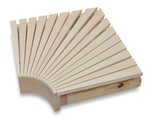 Modular elements for sauna bench CORNER MODULE, ASPEN, 600x600mm