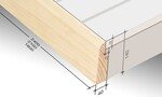 Sauna banquettes LAME FRONTAL DE BANC EN TREMBLE SHA 40x140x2100mm LAME FRONTAL DE BANC EN TREMBLE SHA 40x140x1800-2400mm