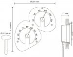 Sauna Thermo- und Hygrometer DUO Glasfaseroptik Beleuchtung für sauna SAUNA LICHT CARIITTI THERMOHYGROMETER CARIITTI THERMOHYGROMETER