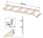 Designer wall and bench elements TAIVE BENCH FRAME UNIT