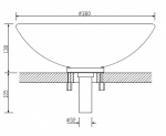 Miscellaneous CARIITTI GLASS BASIN, LED Ø 380 mm