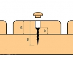 Fasteners and tools Miscellaneous WOODEN CAP FOR SCREW HOLE IN DOOR FRAME / PINE, ASPEN, ALDER