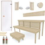 Build by yourself DIY Sauna Kits Sauna Cabin moduls COMPLETE BUILDING KIT - SAUNA STANDARD, ASPEN