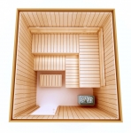 Build by yourself Sauna Cabin moduls DIY Sauna Kits COMPLETE BUILDING KIT - SAUNA OPTIMAL, ALDER