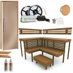 Fais ton propre kit Le kit Fabriquer un sauna KIT DE CONSTRUCTION COMPLET - SAUNA OPTIMAL, THERMO TREMBLE
