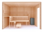 Fais ton propre kit Le kit Fabriquer un sauna KIT DE CONSTRUCTION COMPLET - SAUNA PREMIUM, AULNE