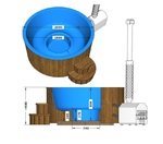 Aussen Badefass BADEFASS MIT DEM INTEGRIERTEN HOLZOFEN 1350 L BADEFASS MIT DEM INTEGRIERTEN HOLZOFEN 1350 L