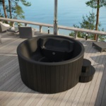 Outdoor bathtubs HOT TUB WITH INTEGRATED STOVE BLACK EDITION 1150 L HOT TUB WITH INTEGRATED STOVE BLACK EDITION 1150 L
