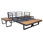 Sets Tables GARDEN FURNITURE SET MALTA MODULAR SOFA, 2 TABLES