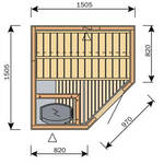 HARVIA Сabines de sauna CABINE DE SAUNA HARVIA VARIANT «ANGLE» HARVIA VARIANT «ANGLE»