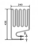 Harvia el. sauna heater spare parts Spare parts for el. heaters Harvia Sauna spare parts Heating elements for sauna heaters HARVIA HEATING ELEMENTS ZSP-240 2150W/230V HARVIA HEATING ELEMENTS