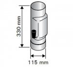 Дымовые трубы HARVIA ЗАДВИЖКА ДЛЯ ДЫМОХОДА, Ø115MM