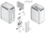 HARVIA TOPCLASS KIUKAAN TERMOSTAATTI, ZSK-520 HARVIA TOPCLASS -KIUKAAN VARAOSAT