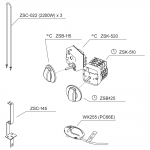 HARVIA CILINDRO 6.6kW THERMOSTAT KNOB, ZSB-115 HARVIA CILINDRO 6.6kW SPARE PARTS