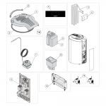 Harvia el. sauna heater spare parts Spare parts for el. heaters Harvia HARVIA FORTE CONTROL UNIT DATA CABLE 10m, WX315 HARVIA FORTE SPARE PARTS