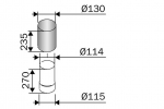 Smoke pipes HARVIA RADIATION COVER, Ø115MM