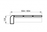 Éléments modulaires pour banc de sauna FINI MODULE, TREMBLE, 140x400x1600-2400mm