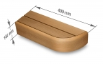 Modular elements for sauna bench MODULE END, THERMO ASPEN, 400mm