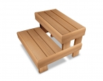 Sauna stool Modular elements for sauna bench STOOL HS 2, ALDER, THERMO ASPEN