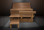 Modular sauna bench MODULAR SAUNA BENCH, STANDART, THERMO-ASPEN