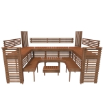 Modular sauna bench MODULAR SAUNA BENCH, PREMIUM, THERMO-ASPEN, 3200x3290 MODULAR SAUNA BENCH, PREMIUM, THERMO-ASPEN