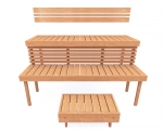 Modular sauna bench MODULAR SAUNA BENCH, STANDART, ALDER