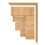 Banc de sauna modulaire BANC DE SAUNA MODULAIRE, OPTIMAL, AULNE, 1600x2200 BANC DE SAUNA MODULAIRE, OPTIMAL, AULNE