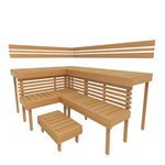 Banc de sauna modulaire BANC DE SAUNA MODULAIRE, OPTIMAL, AULNE, 1600x2200 BANC DE SAUNA MODULAIRE, OPTIMAL, AULNE