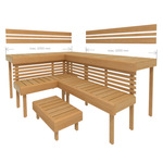 Modular sauna bench MODULAR SAUNA BENCH, OPTIMAL, ALDER, 1600x2200 MODULAR SAUNA BENCH, OPTIMAL, ALDER