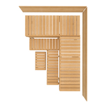 Modular sauna bench MODULAR SAUNA BENCH, OPTIMAL, ALDER, 1600x2200 MODULAR SAUNA BENCH, OPTIMAL, ALDER