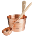 Sauna bucket and ladle sets SAUNIA GIFT SET, COPPER