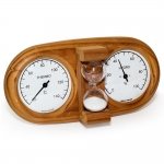 Sauna Uhr Sauna Thermo- und Hygrometer DUO SAUNIA 3-IN-1 THERMO-HYGROMETER MIT SANDUHR 591L