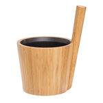 Sauna accessories sets RENTO HEAT-TREATED BAMBOO BUCKET, LADLE AND THERMOMETER SET RENTO HEAT-TREATED BAMBOO SET