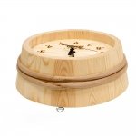 Sauna Uhr OUTLET SCHWARZER FREITAG SAWO WANDUHR IN FASS-LOOK 530