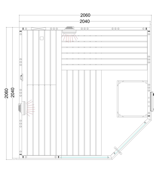 SENTIOTEC Sauna Cabins BLACK FRIDAY SAUNA CABIN SENTIOTEC ALASKA CORNER INFRA+ SENTIOTEC ALASKA CORNER INFRA+