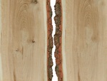 Sawn timber OAK WANE WOODEN PANEL, 26x200-250x1200mm OAK WANE WOODEN PANEL, 26x200-250x1200-2000mm