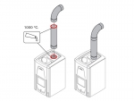 Smoke pipes BENT PIPE FOR WOODBURNING STOVE 90°, Ø115-130MM