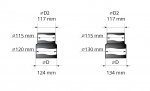 Дымовые трубы ПЕРЕХОДНИК ДЛЯ ДЫМОХОДНОЙ ТРУБЫ, Ø120/115MM