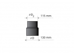 Skorstenar ADAPTERRÖR FÖR SKORSTEN, Ø130/115MM