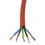 Электрические кабеля для сауны Электрические кабеля для сауны Электрические кабеля для сауны ЖАРОСТОЙКИЙ СИЛИКОНОВЫЙ КАБЕЛЬ SiHF 5x4мм²
