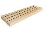 Modular elements for sauna bench Sauna building materials PREMADE MODULE WAVE, ASPEN, 90x570x1800-2400mm